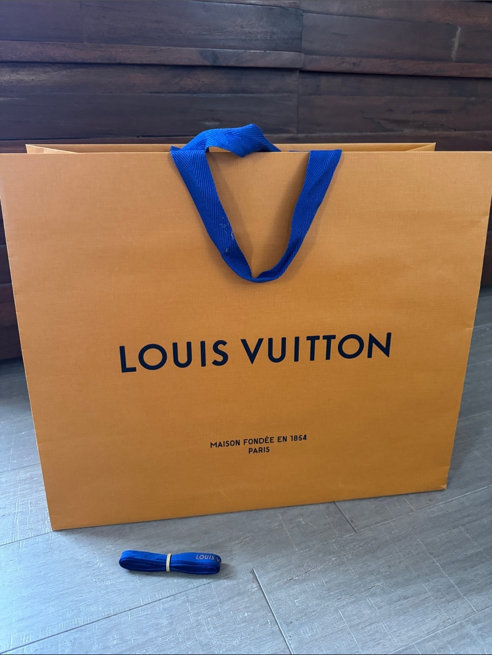 New Authentic Louis Vuitton Shopping Gift Bag X-Large w/Ribbon